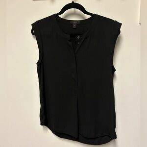 J.crew split neck blouse in black